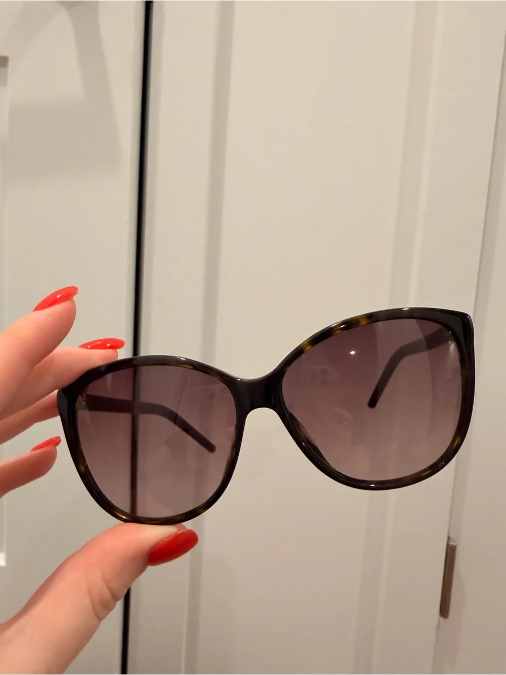 Marc Jacobs Tortoiseshell Cat-Eye Sunglasses with Brown Lenses